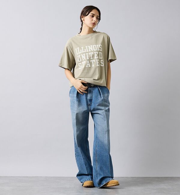 ABAHOUSE「【REMI RELIEF / レミ レリーフ】  ILLINOIS / ３段プリ」|Tシャツ・カットソー|