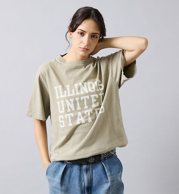 ABAHOUSE「【REMI RELIEF / レミ レリーフ】  ILLINOIS / ３段プリ」|Tシャツ・カットソー|