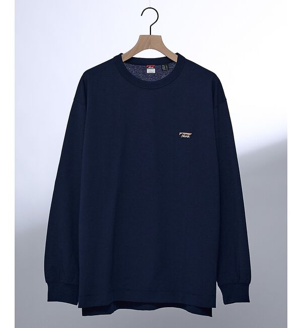 ABAHOUSE「【NANGA/ナンガ】ECO HYBRID BOX LOGO EMBROIDER」|Tシャツ・カットソー|ネイビー