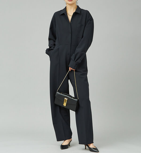 Rouge vif「長袖オールインワン　ジャンプスーツ」|オールインワン|ブラック