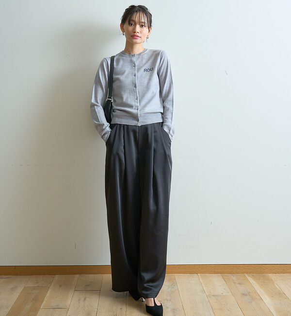 Rouge vif「ロゴ刺繍カーディガン」|カーディガン|