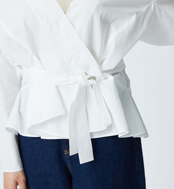 qualite「コットンカシュクールシャツブラウス」|シャツ・ブラウス|