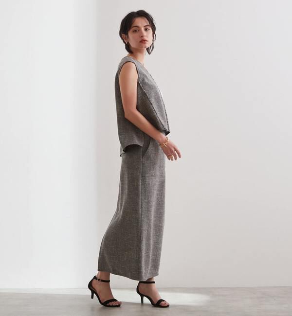 Liesse「ツイーディーAラインスカート（セットアップ対応可）」|スカート|