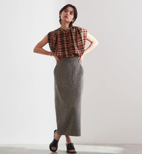 Liesse「ツイーディーAラインスカート（セットアップ対応可）」|スカート|