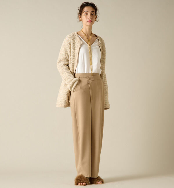 Liesse「モールヤーンニットジャケット」|カーディガン|