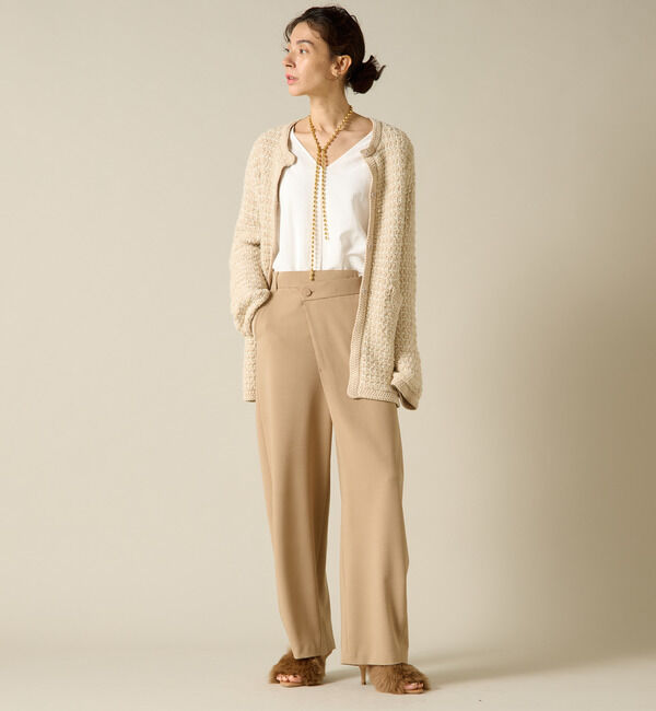 Liesse「モールヤーンニットジャケット」|カーディガン|