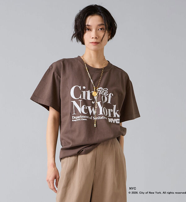 Liesse「《別注》【GOOD ROCK SPEED/グッドロックスピード】Tシャツ（City of New York）」|Tシャツ・カットソー|ブラウン