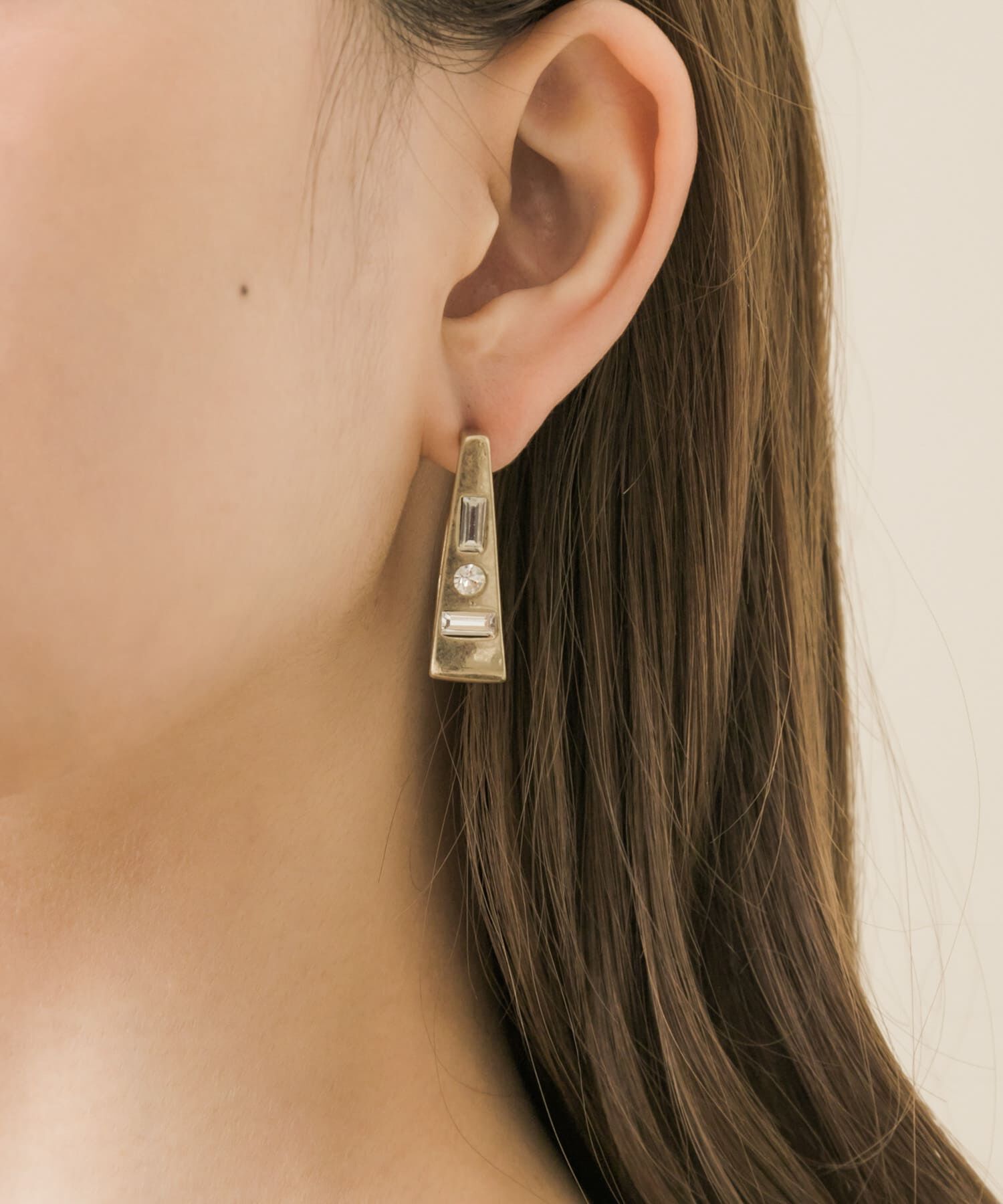 SMELLY「ガラスメタルスクエアピアス」|ピアス|