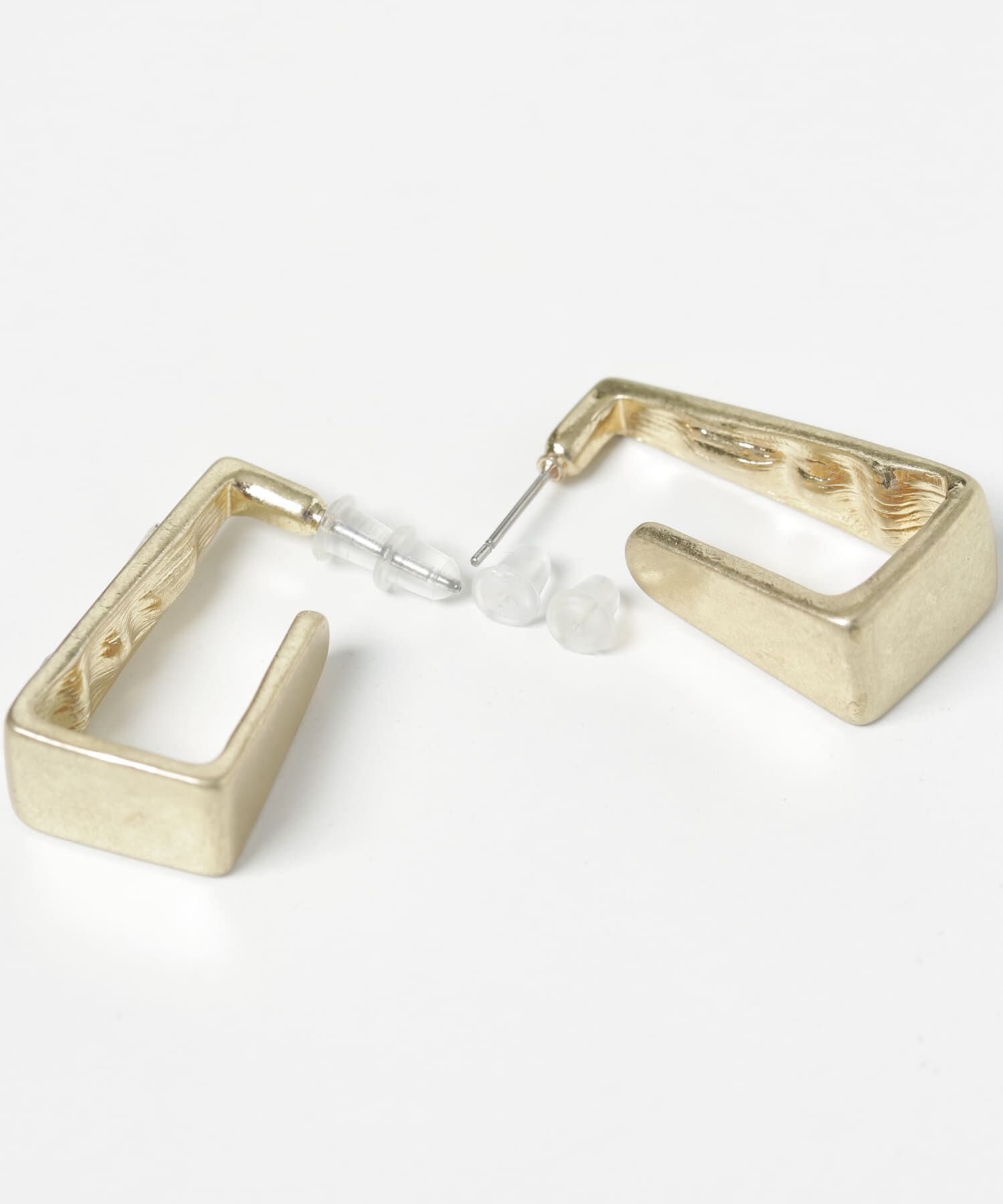 SMELLY「ガラスメタルスクエアピアス」|ピアス|