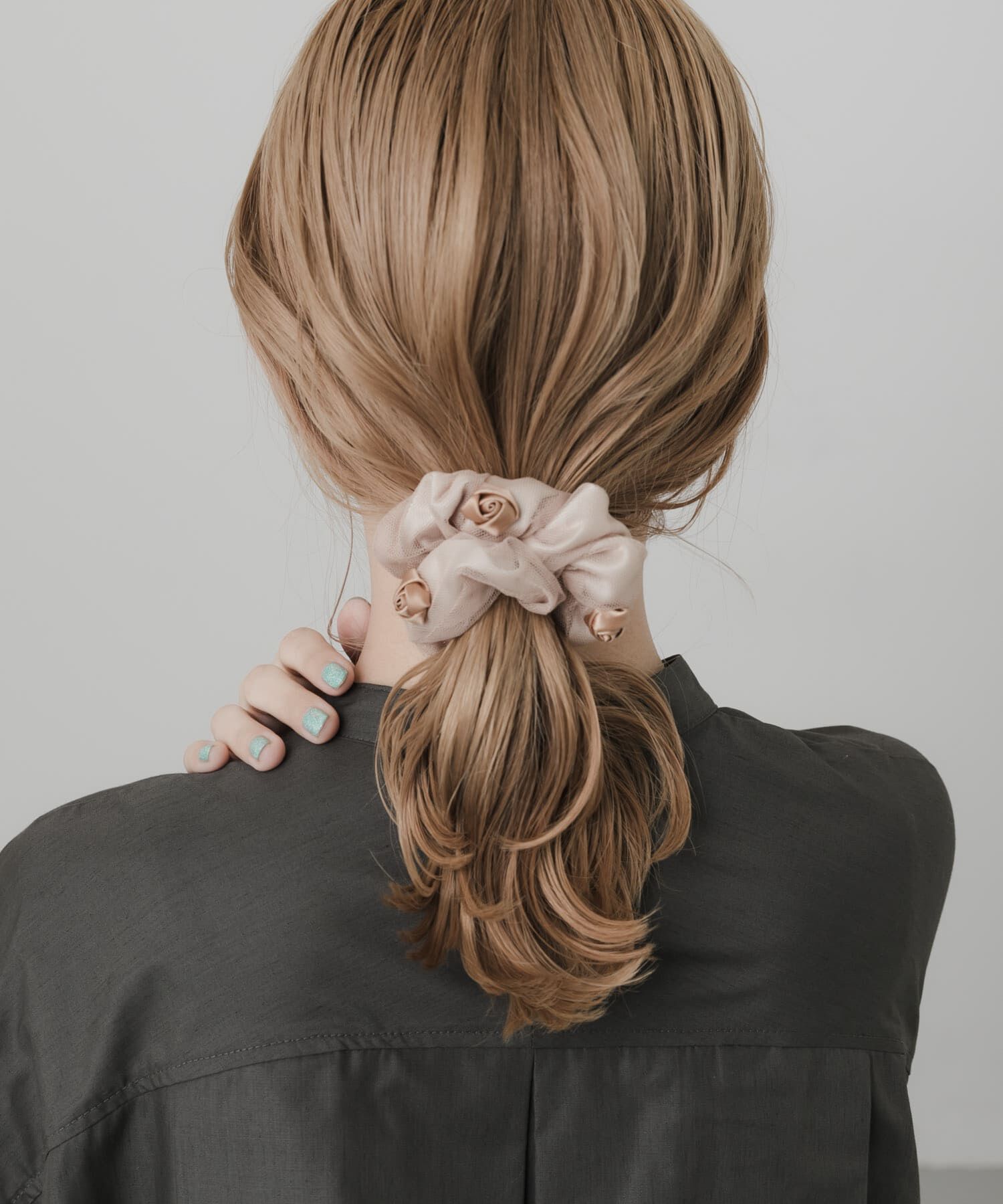 SMELLY「ローズシアーメッシュシュシュ」|ヘアゴム・シュシュ|