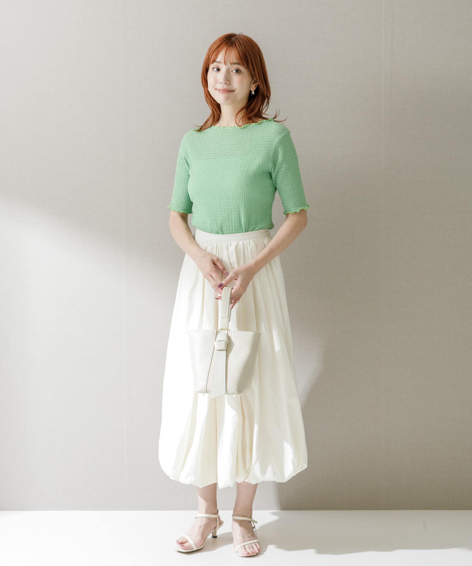 URBAN RESEARCH ROSSO「シアー楊柳ボートネックプルオーバー」|Tシャツ・カットソー|