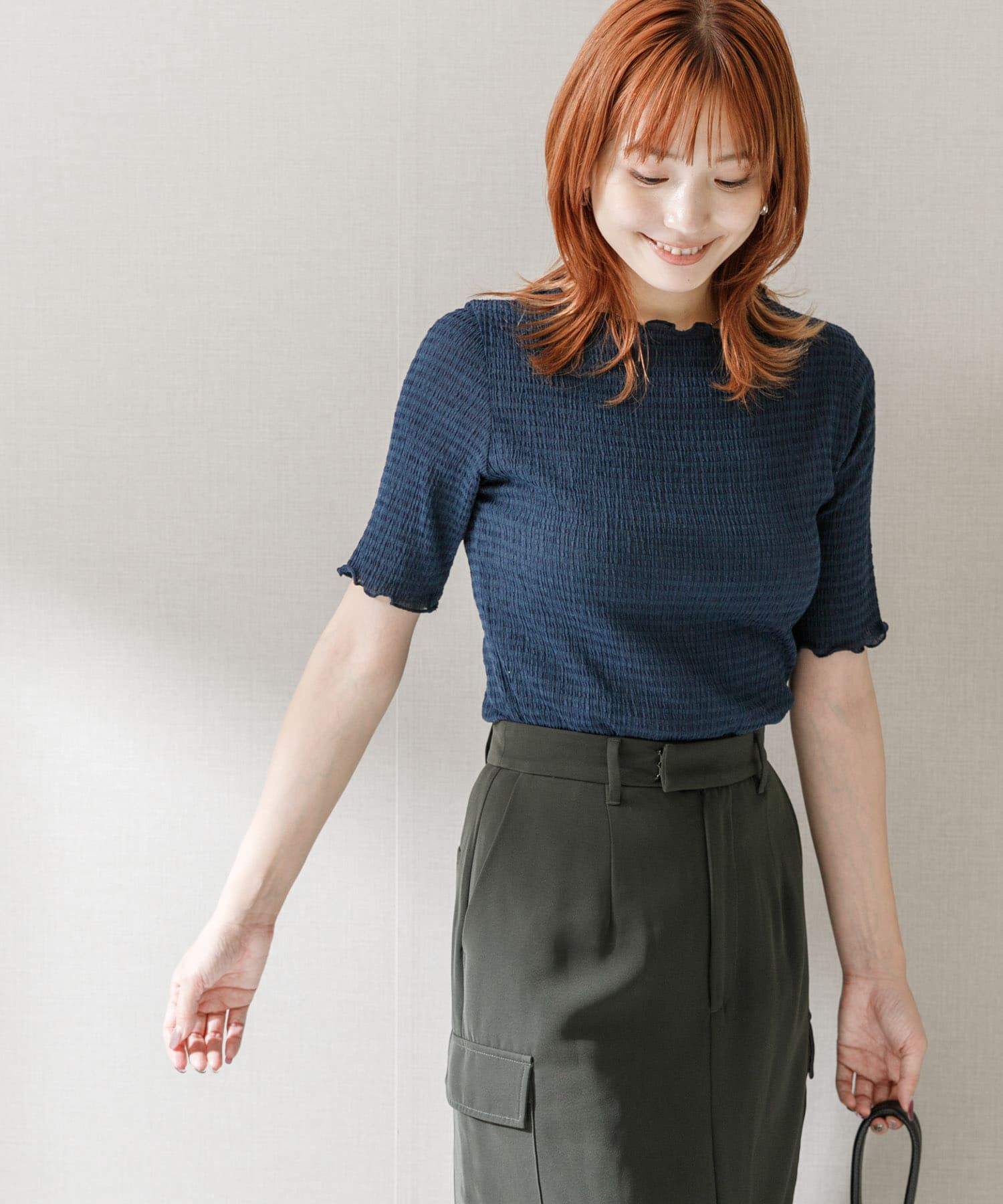 URBAN RESEARCH ROSSO「シアー楊柳ボートネックプルオーバー」|Tシャツ・カットソー|