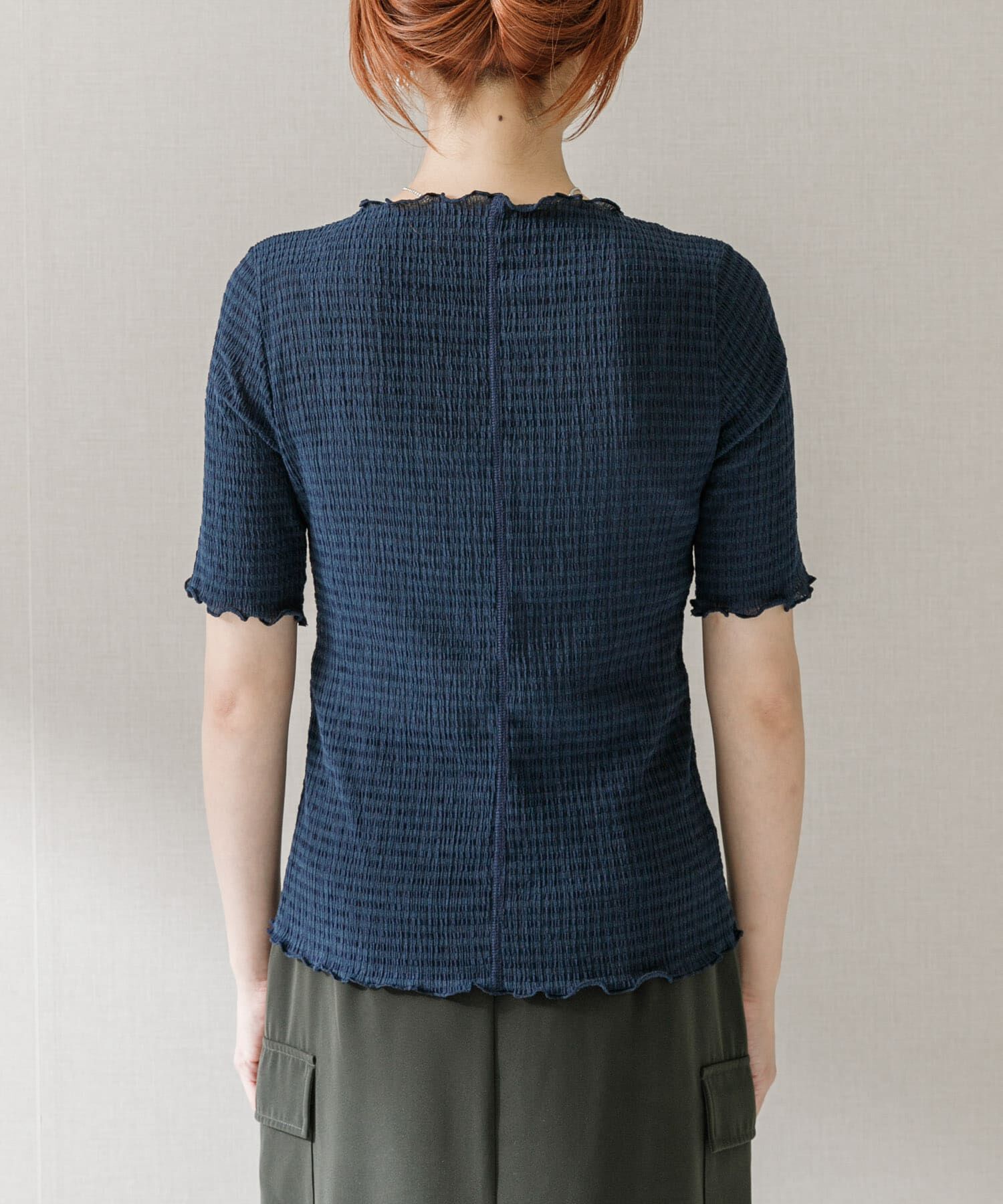 URBAN RESEARCH ROSSO「シアー楊柳ボートネックプルオーバー」|Tシャツ・カットソー|