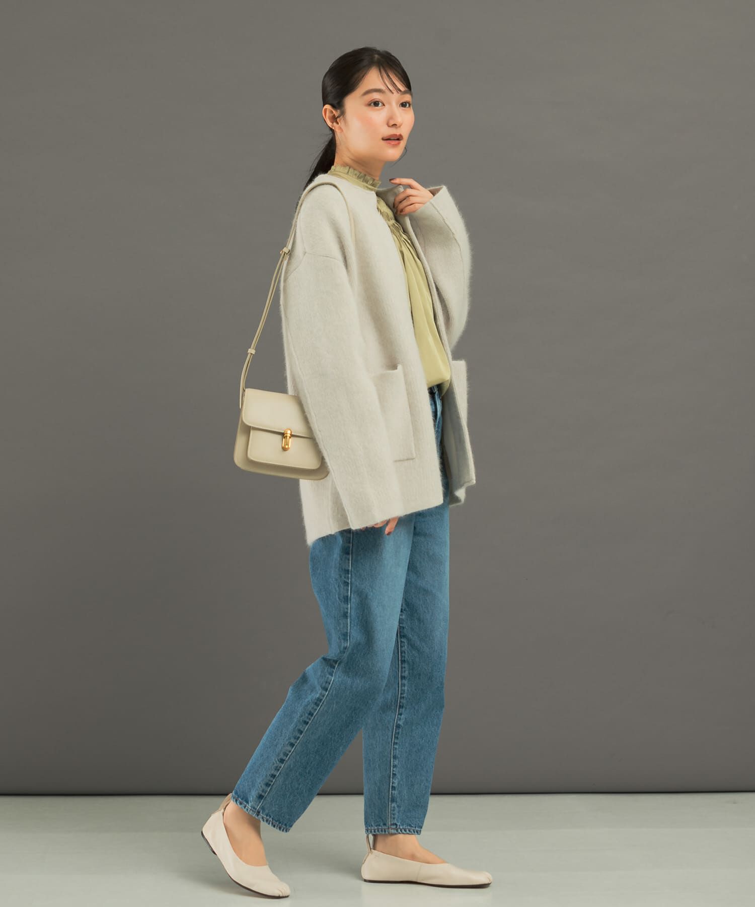 URBAN RESEARCH ROSSO「エアリーニットジャケット」|カーディガン|