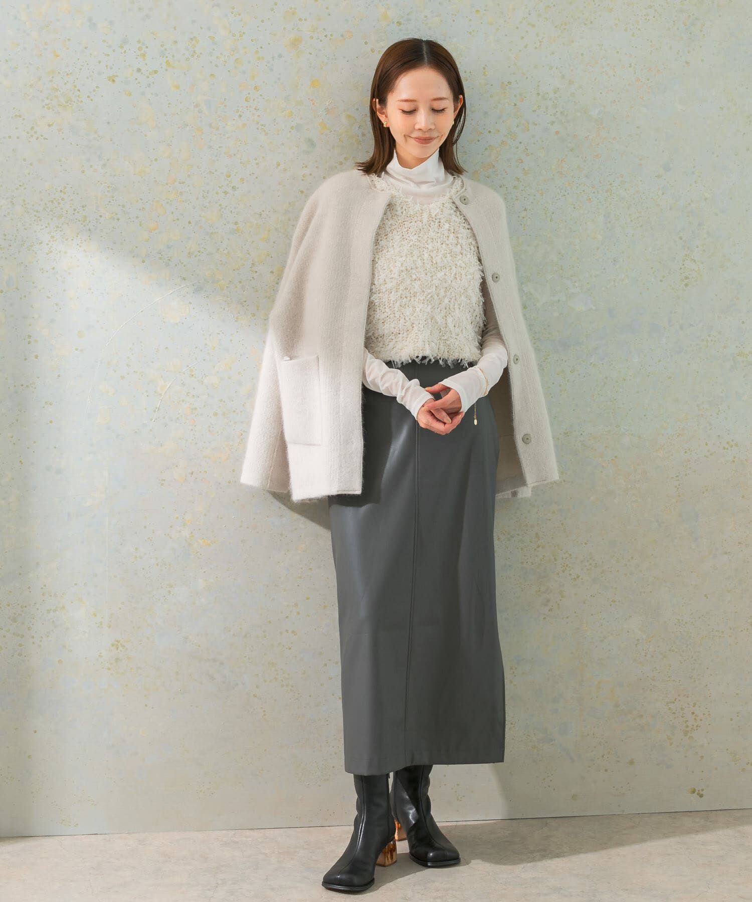 URBAN RESEARCH ROSSO「エアリーニットジャケット」|カーディガン|