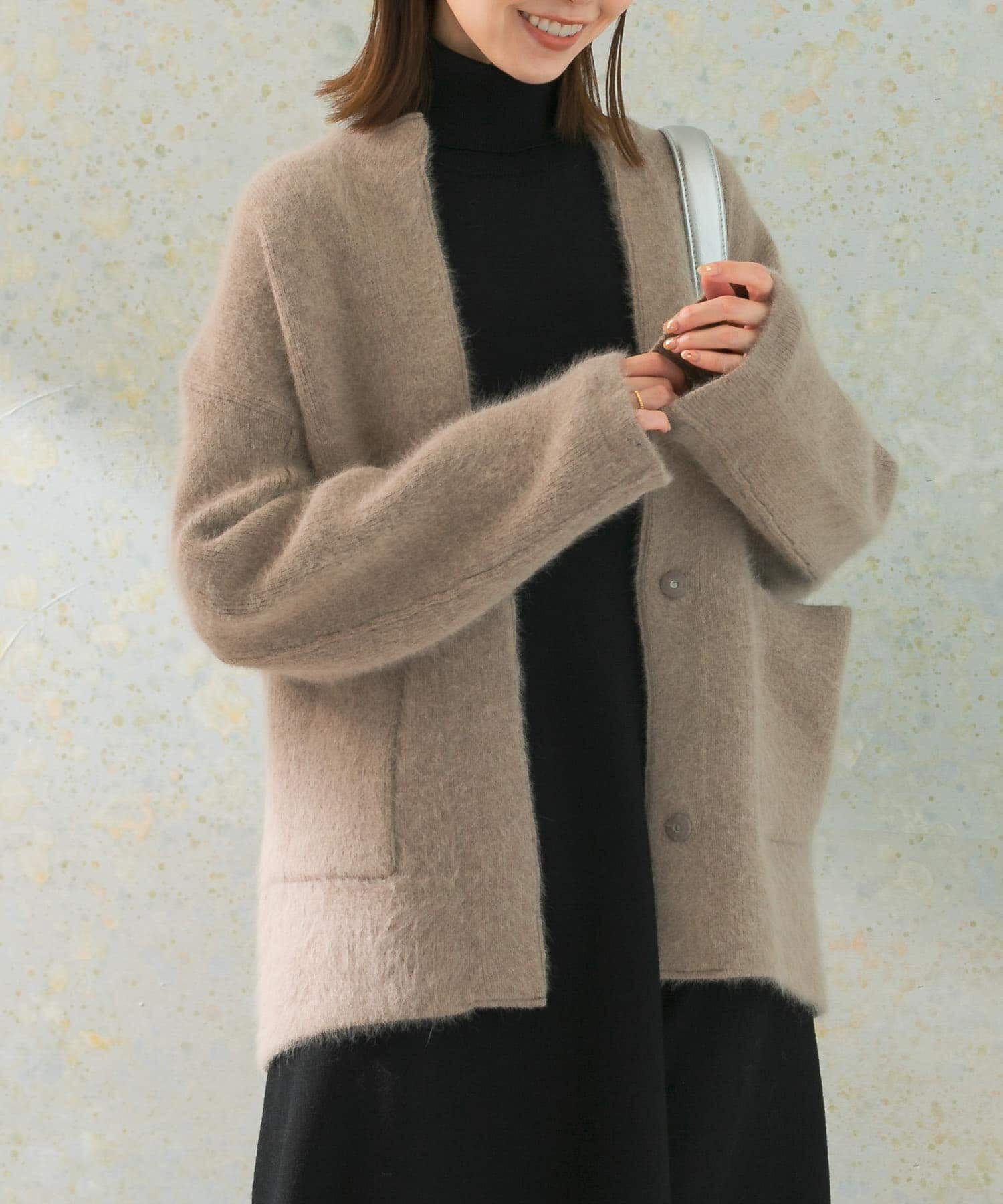 URBAN RESEARCH ROSSO「エアリーニットジャケット」|カーディガン|