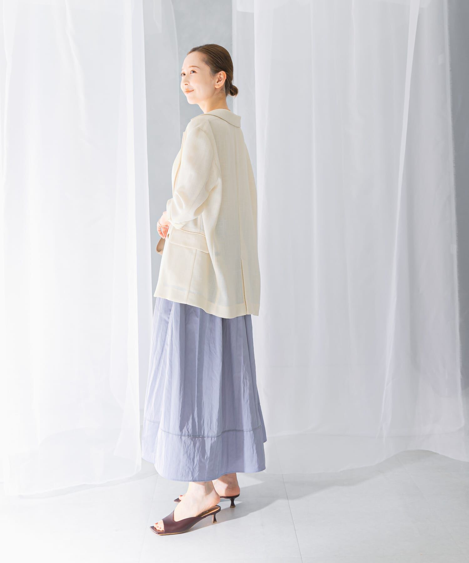 URBAN RESEARCH ROSSO「スリットギャザースカート」|スカート|