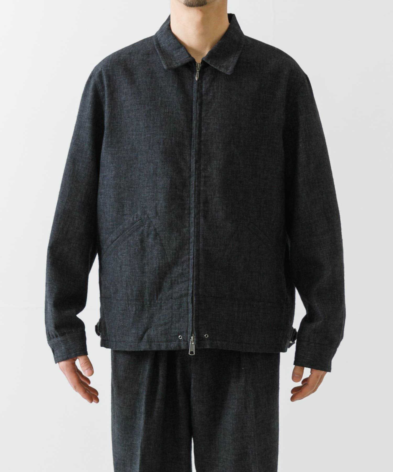 URBAN RESEARCH「LINEN PIN HEAD SPORTS JACKET」|ブルゾン・スタジャン|