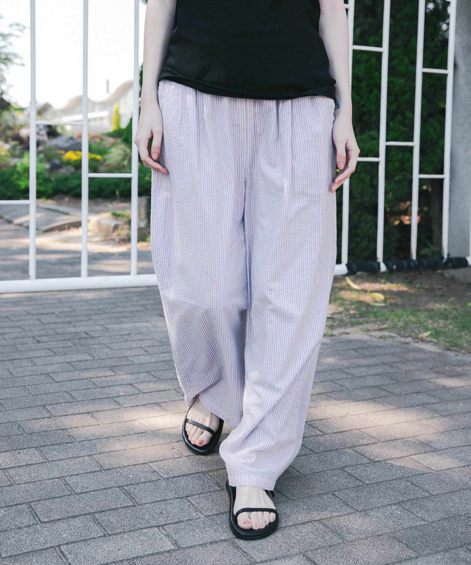 URBAN RESEARCH「new basic　インドコットンサッカーストライプパンツ」|その他|