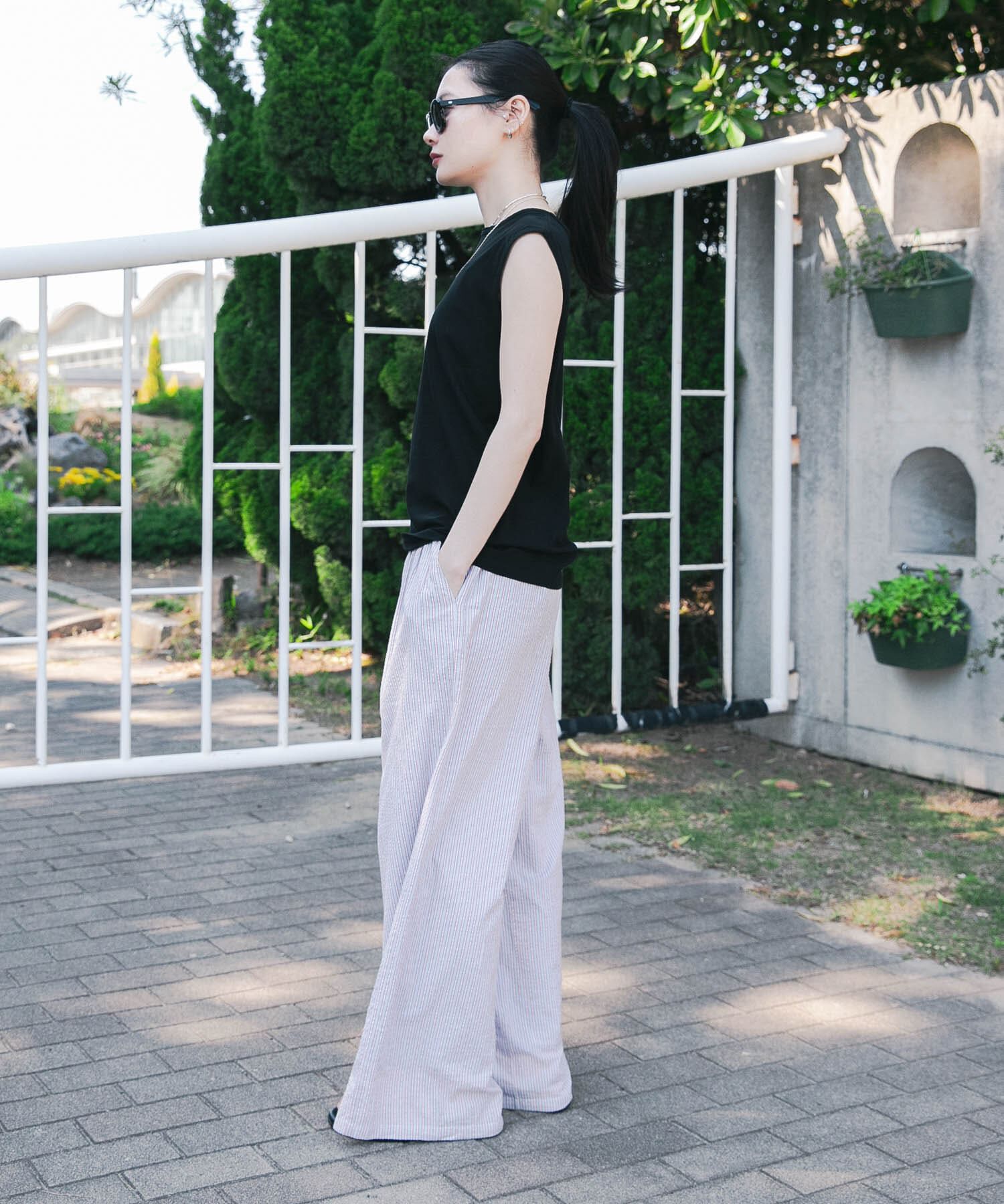 URBAN RESEARCH「new basic　インドコットンサッカーストライプパンツ」|その他|