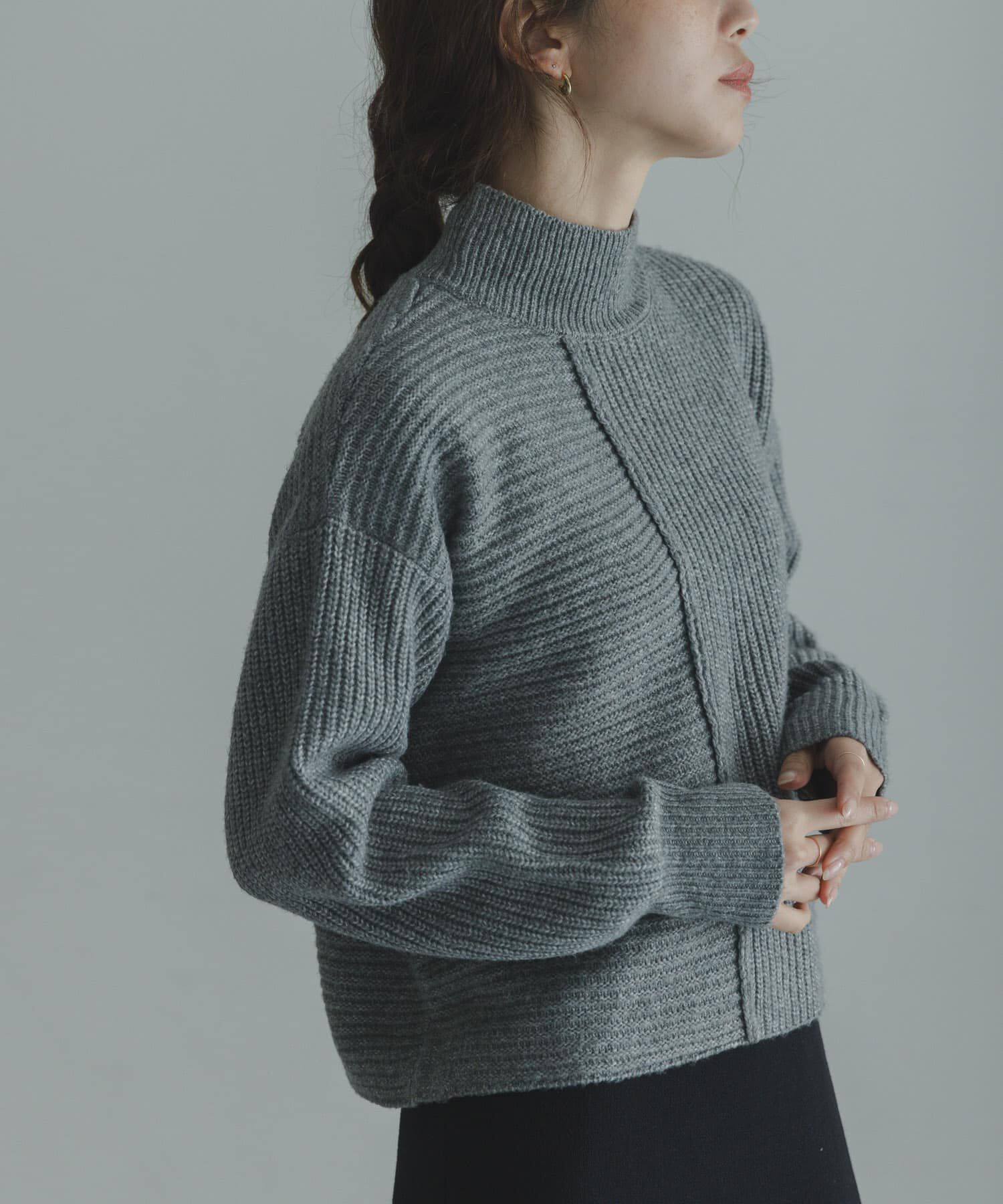 Sonny Label 「畦切替えニットプルオーバー」|ニット・セーター|