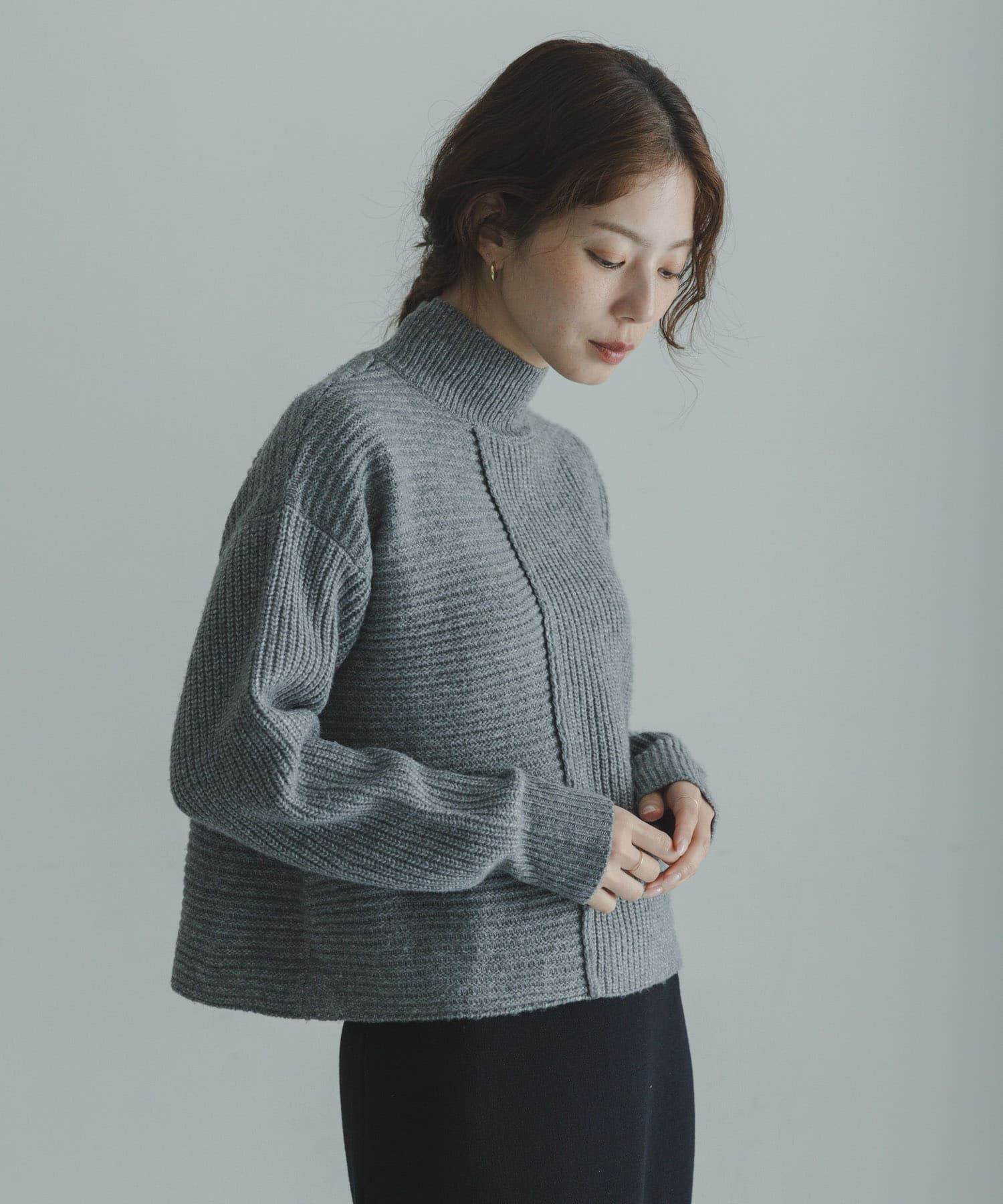 Sonny Label 「畦切替えニットプルオーバー」|ニット・セーター|