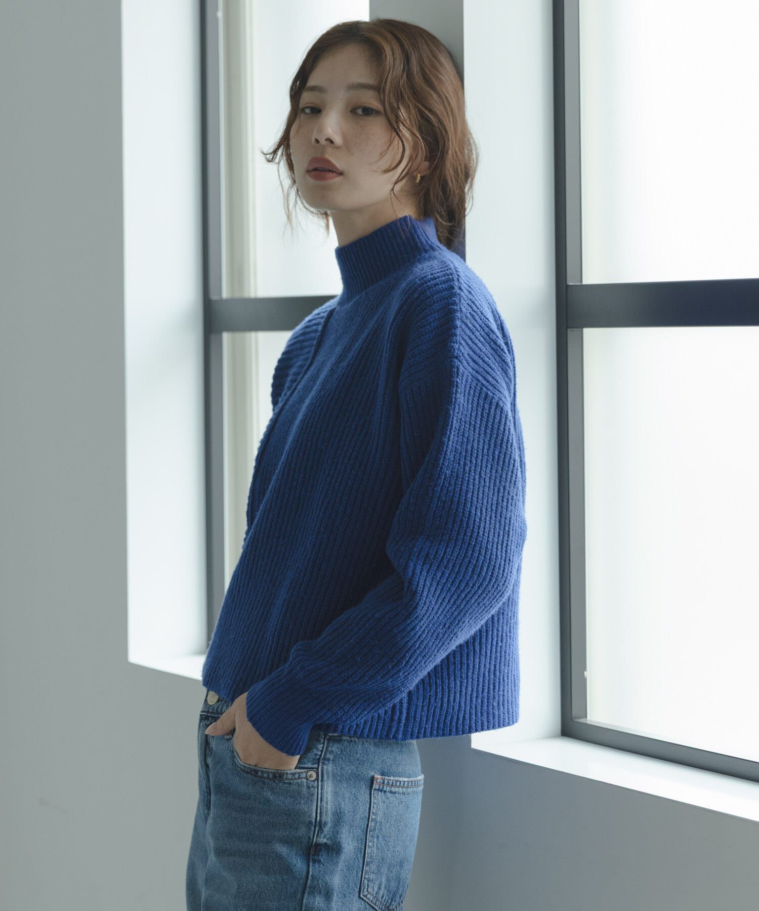 Sonny Label 「畦切替えニットプルオーバー」|ニット・セーター|