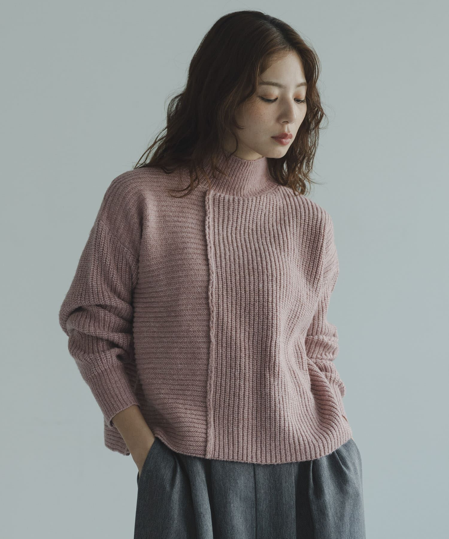 Sonny Label 「畦切替えニットプルオーバー」|ニット・セーター|