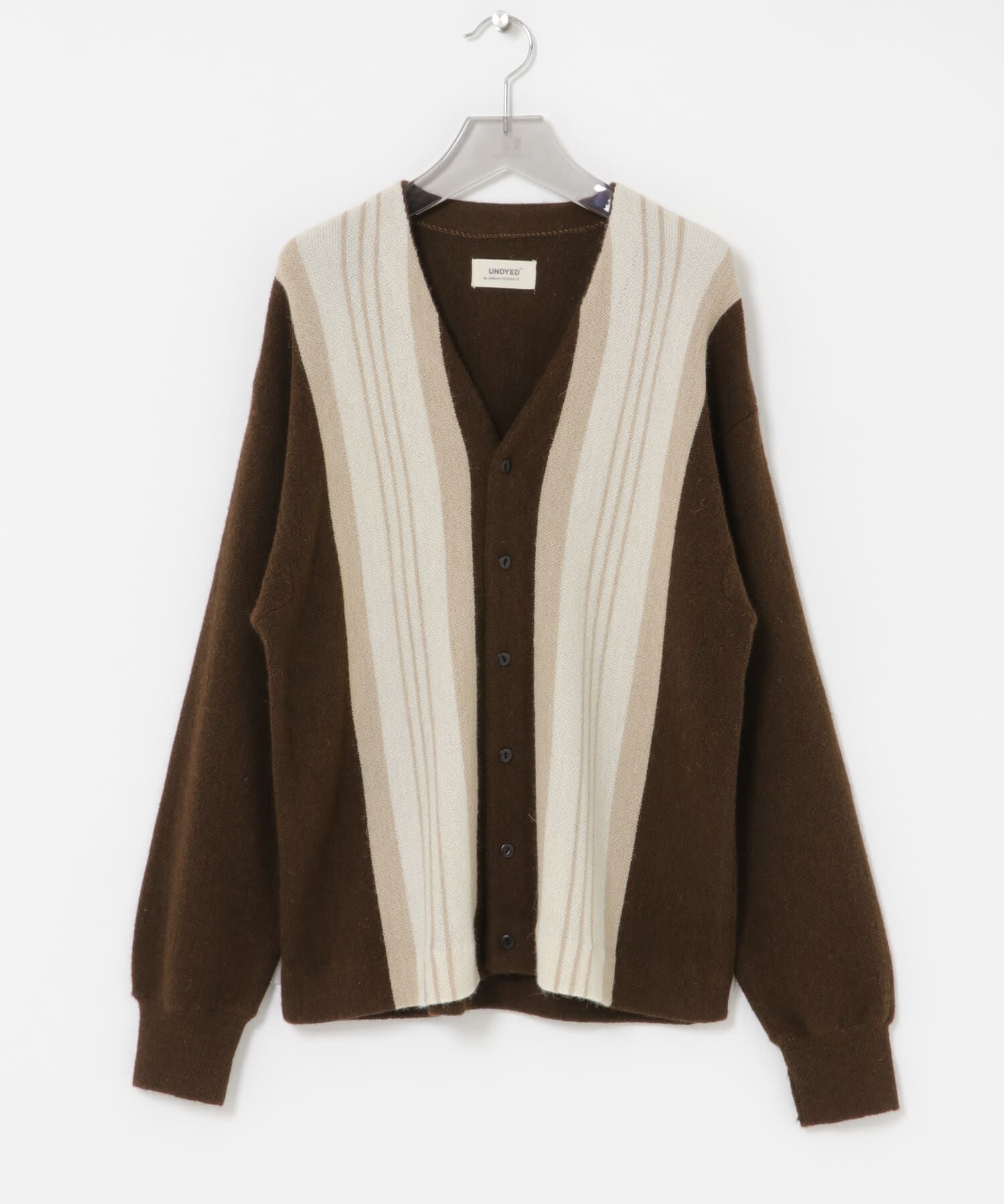 URBAN RESEARCH「UNDYED ALPACA STRIPE CARDIGAN」|カーディガン|