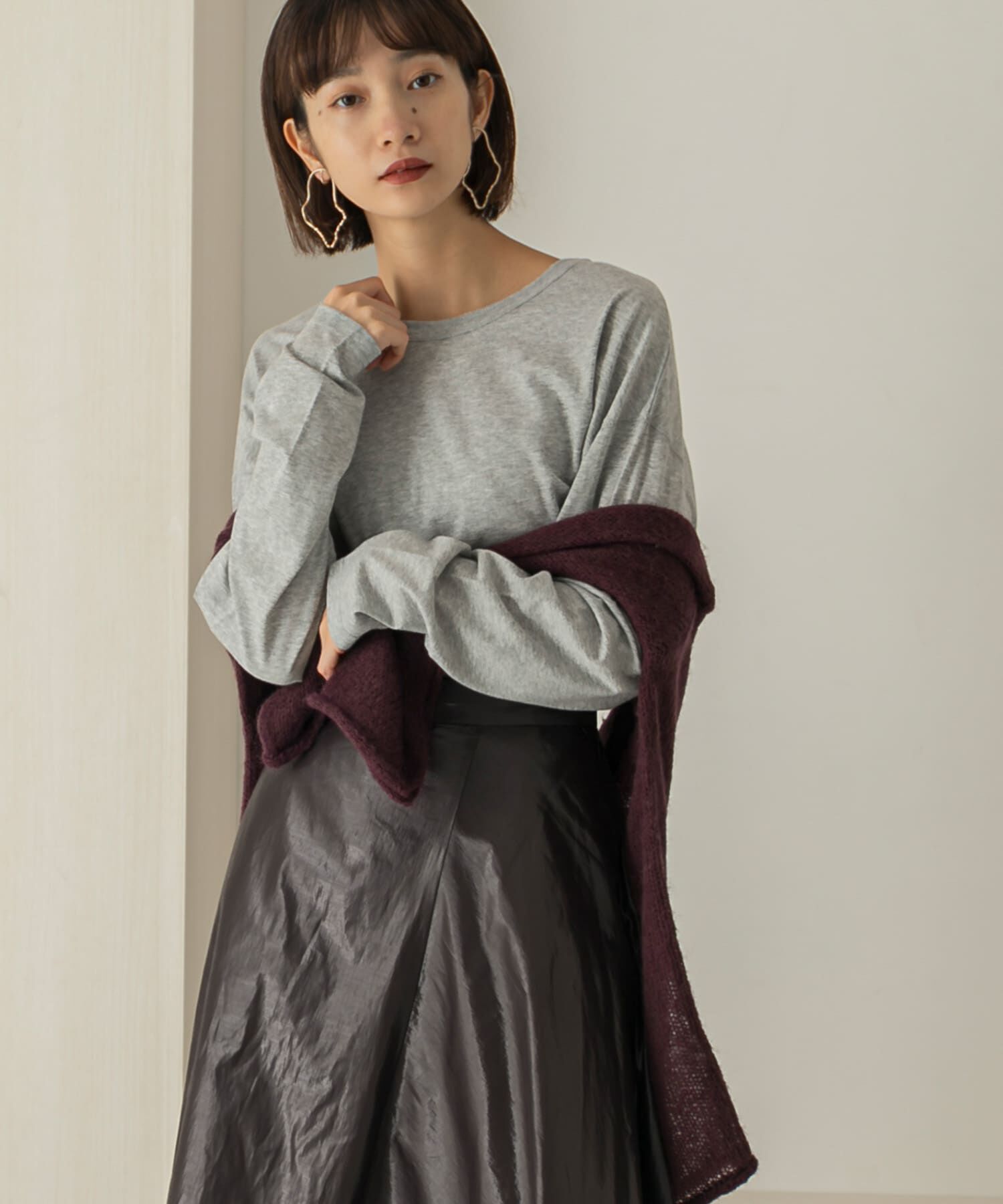  「バックヘンリーオーバーサイズTシャツ」|Tシャツ・カットソー|