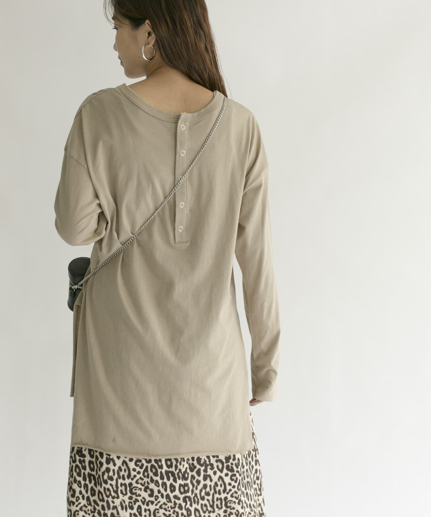  「バックヘンリーオーバーサイズTシャツ」|Tシャツ・カットソー|