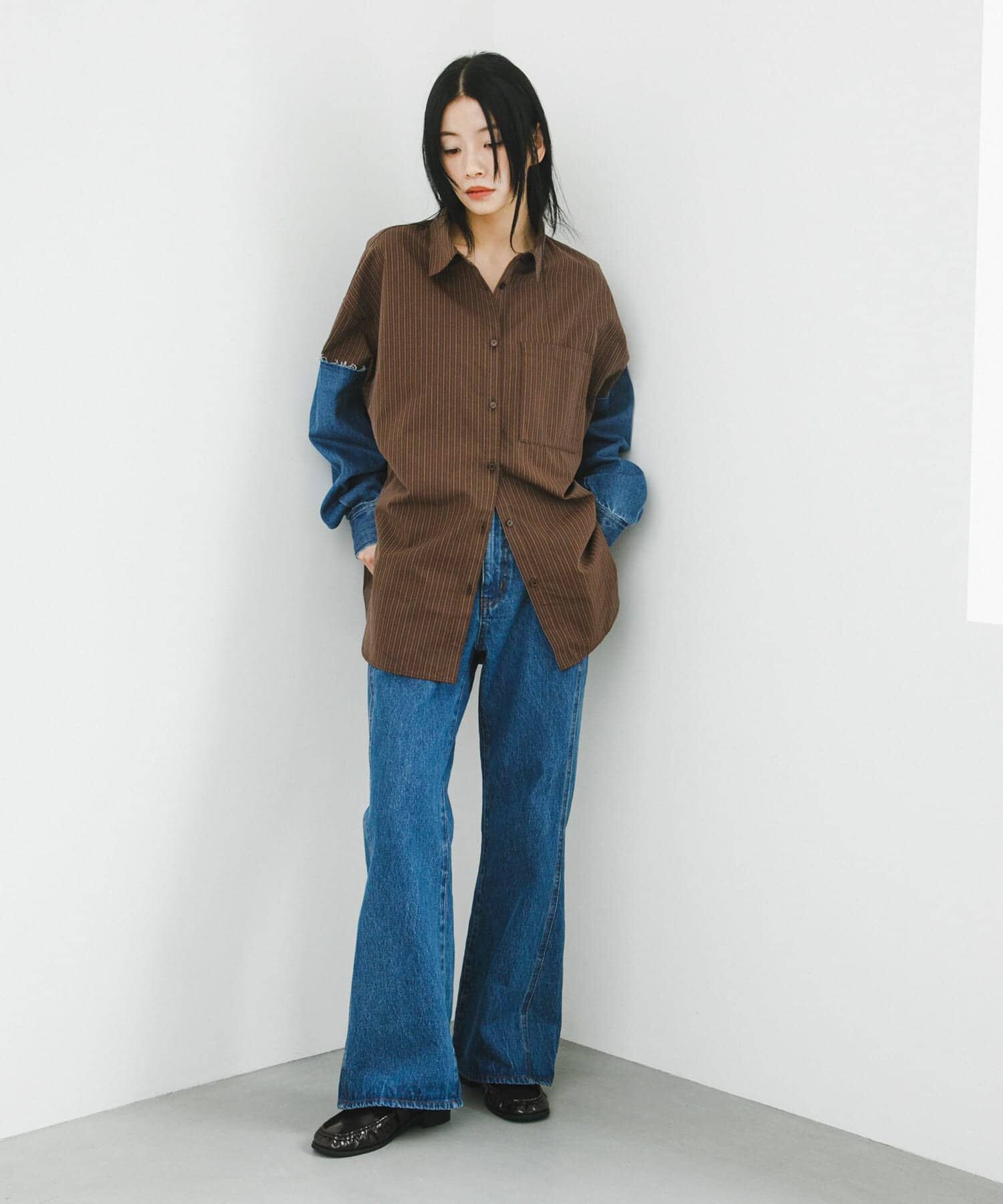  「シームポケットフレアデニム」|デニム|