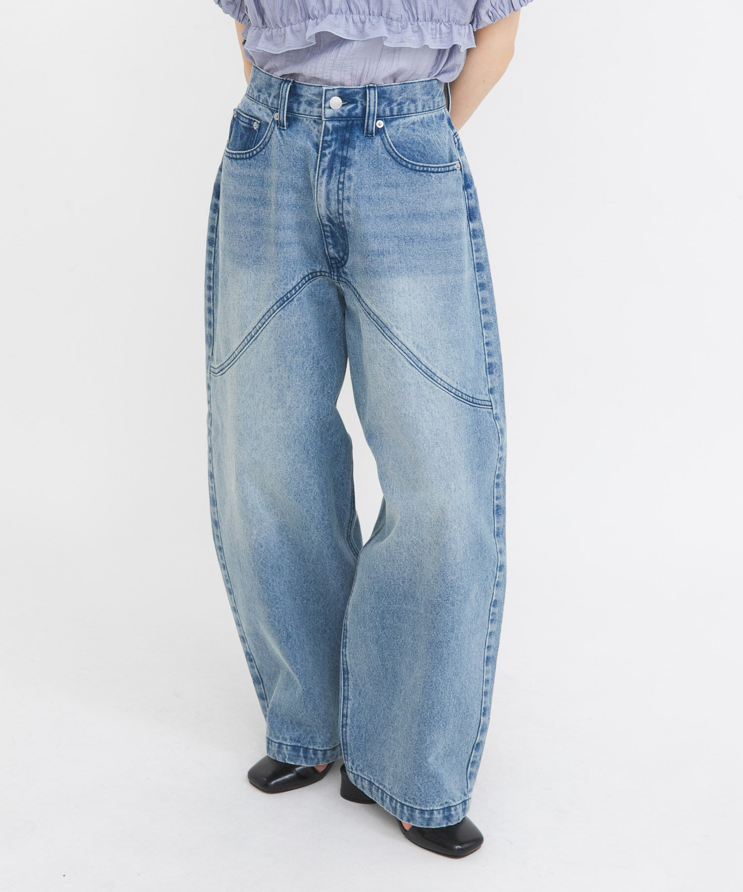  「シームデザインカーブデニム」|デニム|