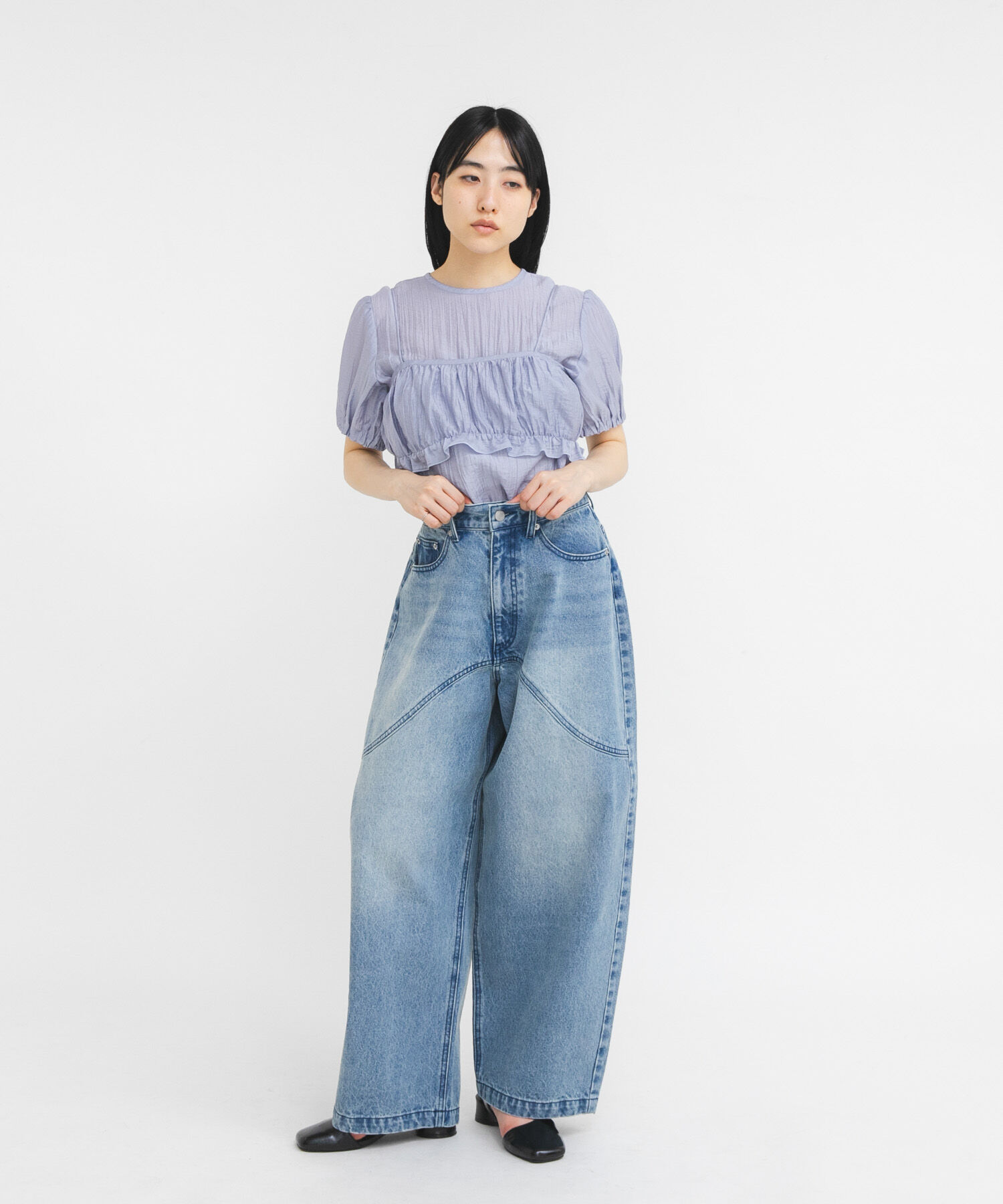  「シームデザインカーブデニム」|デニム|