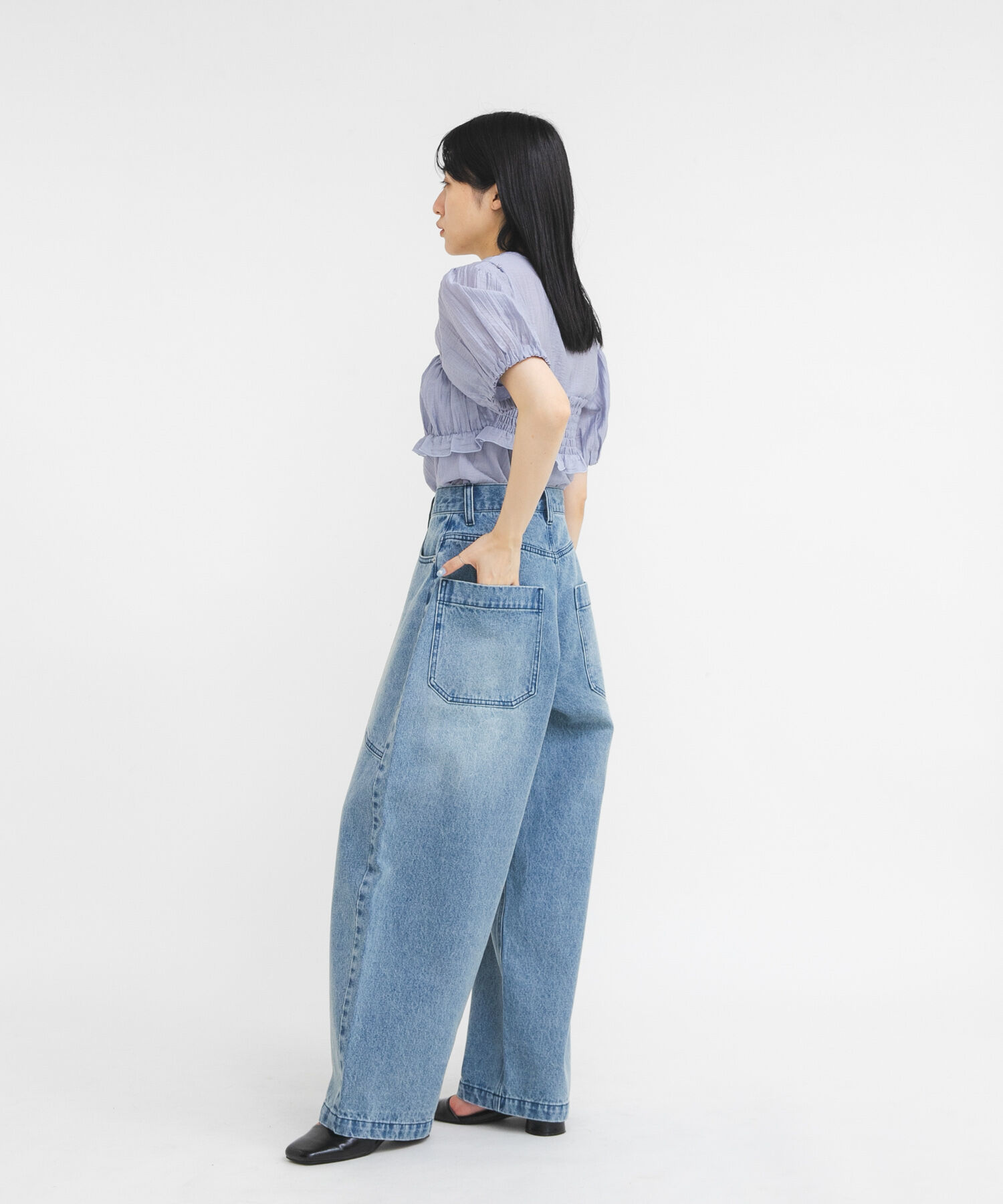  「シームデザインカーブデニム」|デニム|