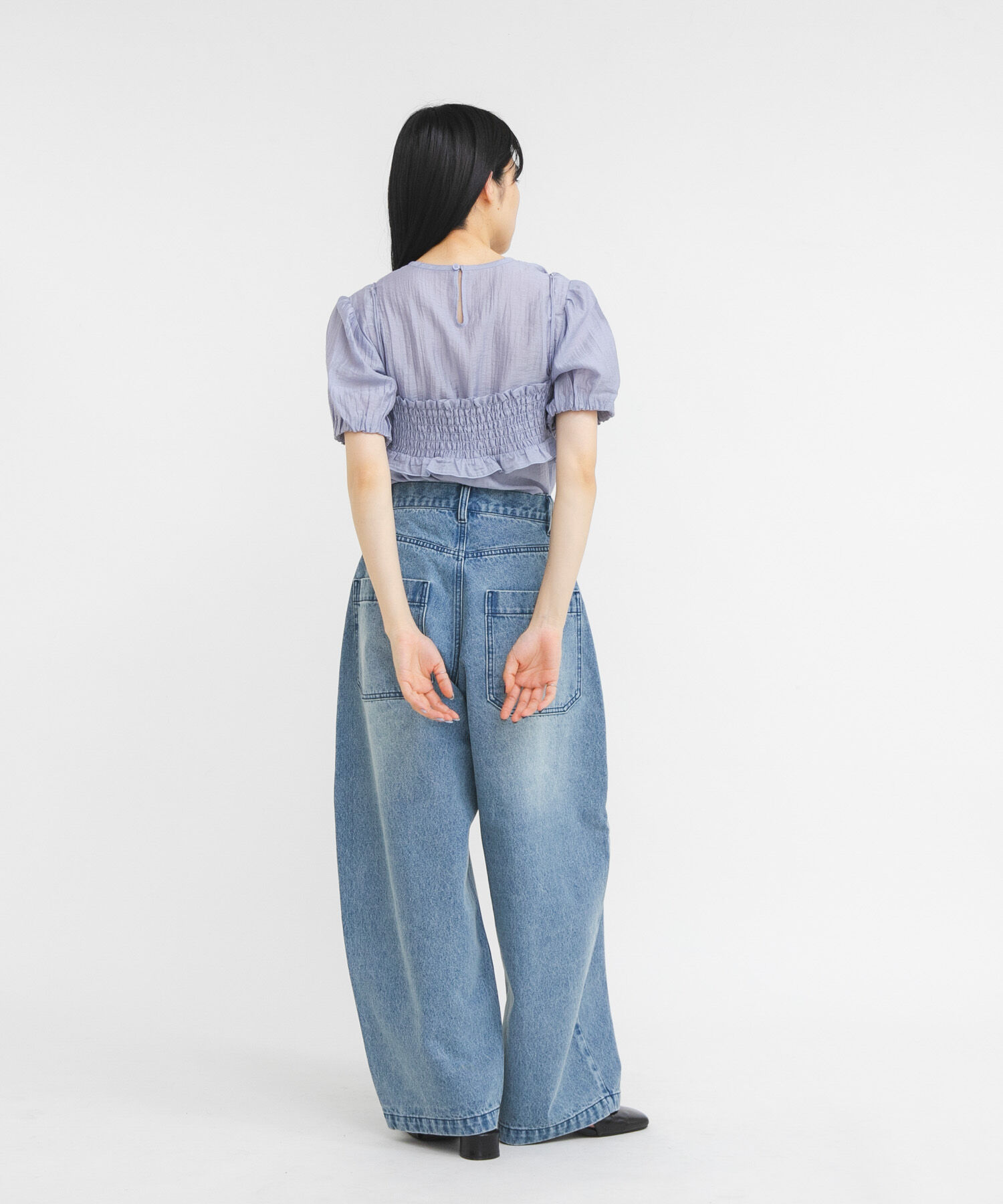  「シームデザインカーブデニム」|デニム|