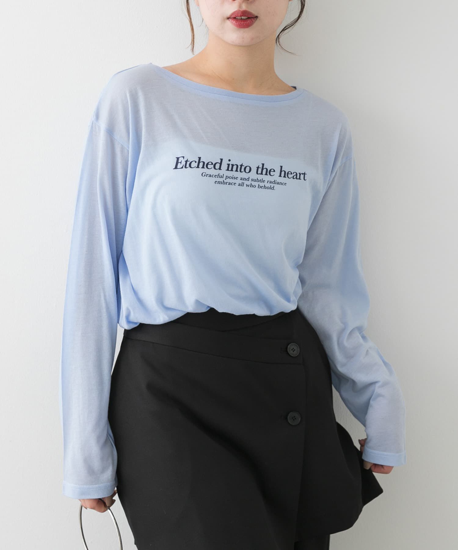 SENSE OF PLACE by URBAN RESEARCH「ルーズロゴシアーT」|Tシャツ・カットソー|ライトブルー