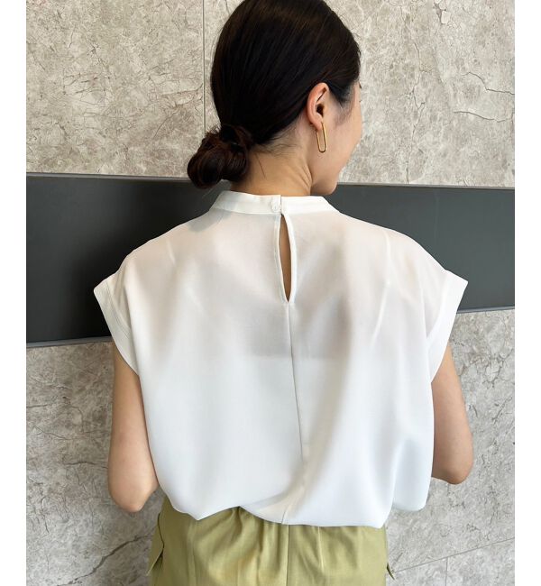 le.coeur blanc「《手洗い可能》ジョーゼットツイストネックブラウス」|シャツ・ブラウス|