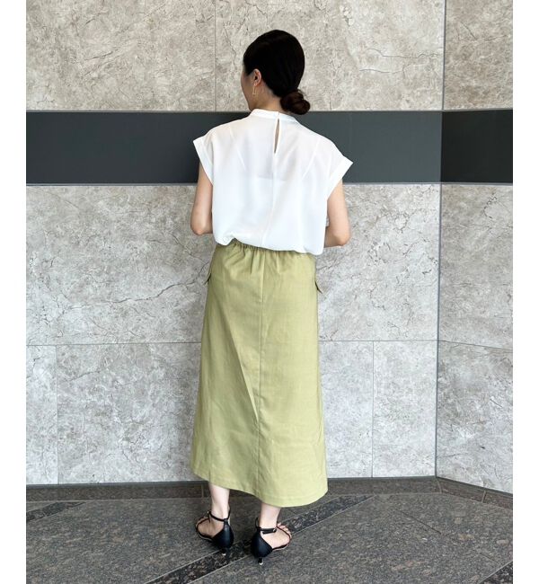 le.coeur blanc「《手洗い可能》ジョーゼットツイストネックブラウス」|シャツ・ブラウス|