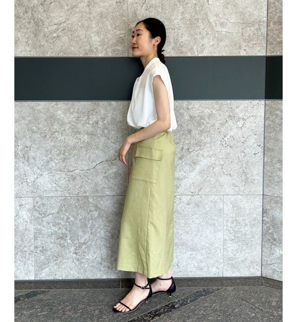 le.coeur blanc「《手洗い可能》ジョーゼットツイストネックブラウス」|シャツ・ブラウス|