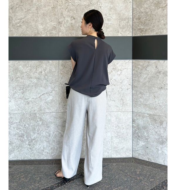 le.coeur blanc「《手洗い可能》ジョーゼットツイストネックブラウス」|シャツ・ブラウス|