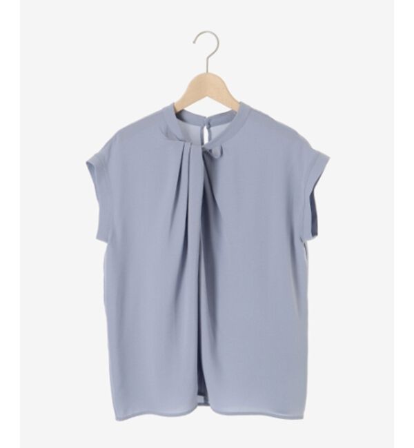 le.coeur blanc「《手洗い可能》ジョーゼットツイストネックブラウス」|シャツ・ブラウス|