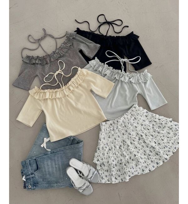  「マルチwayチョーカーフリルトップス」|Tシャツ・カットソー|