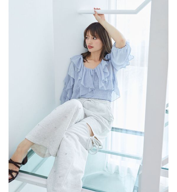  「キャミセットフリルブラウス」|シャツ・ブラウス|