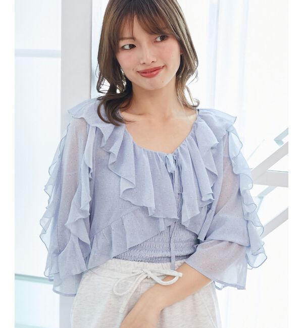  「キャミセットフリルブラウス」|シャツ・ブラウス|