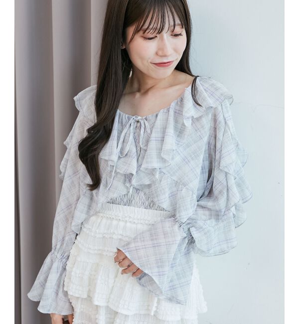  「キャミセットフリルブラウス」|シャツ・ブラウス|