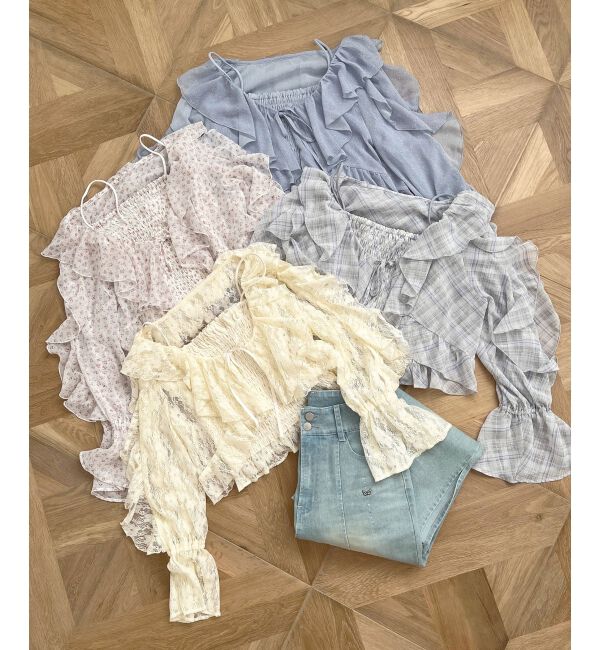  「キャミセットフリルブラウス」|シャツ・ブラウス|