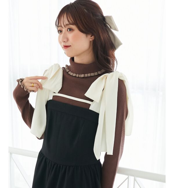  「プチフリルタートルニット」|ニット・セーター|