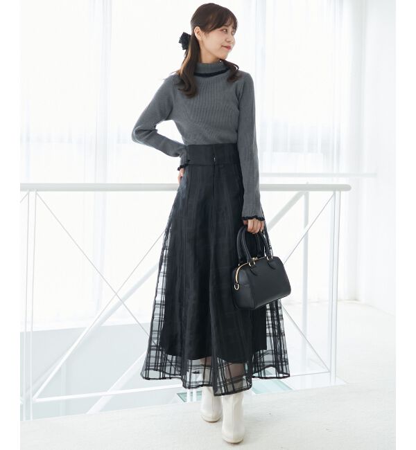  「プチフリルタートルニット」|ニット・セーター|