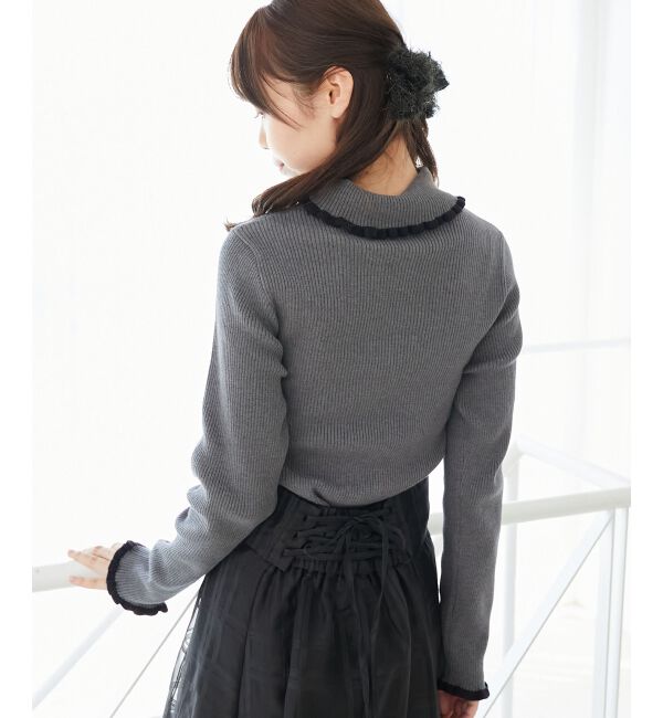  「プチフリルタートルニット」|ニット・セーター|
